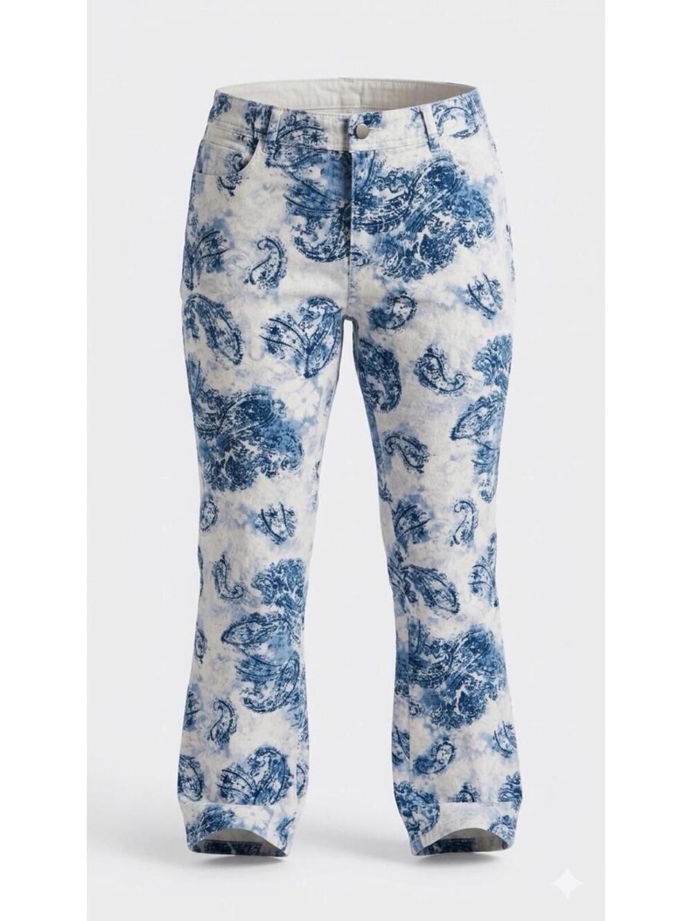 Dana Buchman Blue Multicolor Corduroy Bootcut Pants Size 8